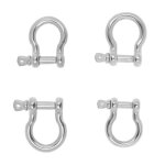 Lot de 4 manilles en acier inoxydable 304 pour ancre de bateau, 6mm, 8mm