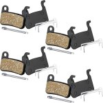Lot de 4 paires de plaquettes de frein a disque en rsine pour vlo compatibles avec shimano deore xt ...