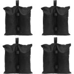 Lot de 4 poids de sable pour tonnelle de jardin, parasol, pergola, tente pliante, parasol - noir