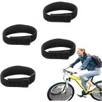 Lot de 4 sangle elastique, serre pantalon v�lo, bande velcro, sangle porte v�lo, pince pantalon v�lo, ...