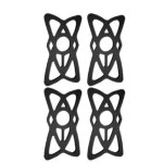 Lot de 4 supports de bande de t�l�phone en silicone pour v�lo moto le noir 13 x 7 x 0. 2 cm