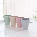 Lot de 4 tasses a caf en bambou sans bpa - passe au lave - vaisselle, lgres, durables, parfaites pour ...