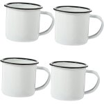 Lot de 4 tasses rtro pour boire des tasses vintage de camping en fer - blanc tasses de camping tasse ...