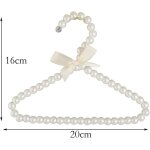 Lot de 5 cintres antidrapants en perles synthtiques pour enfants avec n?ud en ruban, en plastique, ...