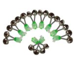 Lot de 5 cloches d'alarme pour canne a p�che, led, anneau durable et robuste, accessoire pour leurres, ...