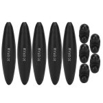 Lot de 5 flotteurs et cloches de p�che portables en eva pour poisson - chat, haute r�sistance, noir, ...
