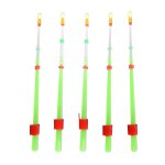 Lot de 5 mini cannes a p�che sur glace d'hiver, embout sup�rieur, portables, en abs, double epaisseur, ...