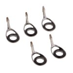 Lot 5 pices guides de canne a pche anneau 4mm - 9mm sic bague en acier inoxydable, taille 6 # / 8 # ...