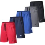 Lot de 5 shorts de sport pour homme avec poches et taille elastique, séchage rapide, shorts de course ... Lot de 5 shorts de sport pour homme avec poches et taille elastique, séchage rapide, shorts de course ...