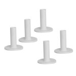 Lot de 5 tees en caoutchouc blanc a double usage pour la conduite au golf