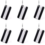Lot de 6 etiquettes a bagages le noir