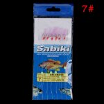 Lot de 6 leurres de pche en mer avec plumes noctilucent, matriel lumineux avec hameon triple, pour ...