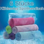 Lot de 6 serviettes rafra�chissantes en microfibre, id�ales pour l'�t�, id�ales pour le sport, le jogging ...