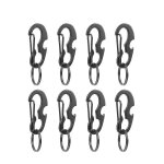 Lot de 8 mini mousquetons ¿ fermoirs a ressort en acier inoxydable durables pour le camping, les porte ... Lot de 8 mini mousquetons ¿ fermoirs a ressort en acier inoxydable durables pour le camping, les porte ...