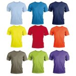 Lot 9 maillots sports - running - manches courtes - homme - multicolores