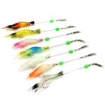 Lot d'app�ts artificiels en silicone souple avec hame�ons pivotants, leurre lumineux pour la p�che a ...