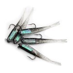 Lot d'app�ts souples artificiels en silicone pour la p�che, queue de fourchette avec hame�on, 5 ou 1 ...