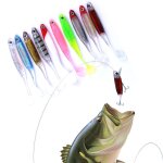 Lot d'appts souples en forme de queue de pagaie pour la pche en eau sale et douce, pack de leurres ...