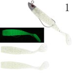 Lot de leurres artificiels, appt souple avec tte et queue, vers, pour hameon, pour pche au bar / ...