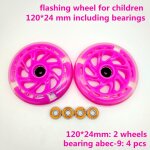 Lot de roues clignotantes en pu pour trottinette, 120mm, eclairage, jouet pour enfant, 2 pices - type ...