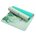 Lotus pattern suede tpe yoga tapis pad antidrapant minceur exercice fitness gymnastique body building ...