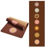 Lotus pattern suede tpe yoga tapis pad antidrapant minceur exercice fitness gymnastique body building ...