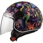 Ls2 casque moto jet sphere lux bloom deco - noir - m 57 - 58 cm Ls2 casque moto jet sphere lux bloom deco - noir - m 57 - 58 cm