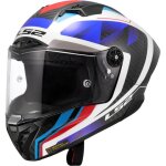 Ls2 ff805 thunder gp raute carbon casque, blanc - rouge - bleu, taille l pour hommes