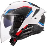 Ls2 of618 verso ii air casque jet, blanc - rouge - bleu, taille xs pour hommes