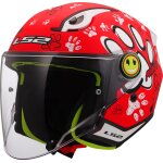Ls2 of622 funny ii paws casque jet pour enfants, rouge, taille m pour gar�ons