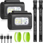 Lumires de course a clip, 2pcs lampes led a clip, rechargeable, lampe a led de scurit de charge pour ...
