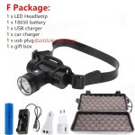 Lumi�re jaune - lampe frontale de plong�e sous - marine a 100 m�tres, torche a led, etanche ipx8 18650 ...