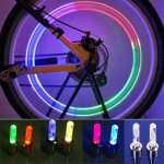 Lumires led pour rayons de roues de bicyclette, lampe pour valves de pneus, avec piles, accessoires ...