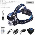 Luminosit� moyenne - l2 - lampe frontale etanche cree led ultra lumineuse / l2 avec 4 modes d'�clairage ...