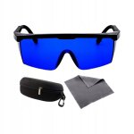 Lunettes de recherche de balles de golf, verres bleus avec etui de rangement