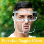 Lunettes de cyclisme en plein air, protection faciale transparente, anti - poussi�re, anti - gouttelettes, ...