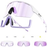 Lunettes de cyclisme photochromiques pour hommes et femmes lunettes de vlo de sport monture tr90 protection ...