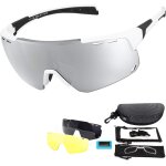 Lunettes de cyclisme, lunettes de sport avec 4 lentilles interchangeables, femmes hommes pour sports ...