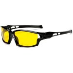 Lunettes jaune conduite de nuit pour homme femme, lunettes de soleil sport polarises verre jaune vision ...