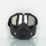 Lunette et masque dark knight noir mat pour casque jet bol trendy ecran iridium