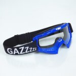 Lunette masque de moto quad bleu gaz pour casque cross enduro tout terrain