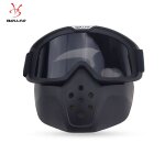 Lunettes de moto et de paintball pour hommes et femmes, masque facial amovible, poignées de vélo, lunettes ... Lunettes de moto et de paintball pour hommes et femmes, masque facial amovible, poignées de vélo, lunettes ...