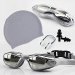 Lunettes de natation avec bonnet de bain, pince - nez et bouchons d'oreille protection uv anti - buée ... Lunettes de natation avec bonnet de bain, pince - nez et bouchons d'oreille protection uv anti - buée ...
