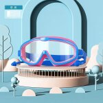 Lunettes de natation hd a grand cadre pour enfants, etanches, antibue, ecouteurs une pice #b