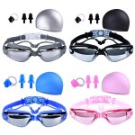 Lunettes de natation hd en silicone souple a mmoire 3d, anti - bue, anti - fuite, bouchon d'oreille, ...