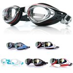 Lunettes de natation d't pour hommes et femmes, uv400, galvanoplastie, etanches, en silicone, anti ...