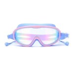 Lunettes de natation professionnelles a grande monture, etanches, en silicone souple, anti - bue, uv, ...