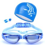Lunettes de natation en silicone, clip nez oreilles, bouchon, ensemble de bonnets de natation, anti bue ...