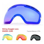 Lunettes de ski anti - bu�e uv400, verres eclaircissants pour temps faible et lumineux, nuageux, sn3100, ...