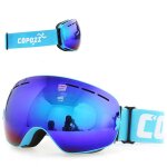 Lunettes de ski double couches uv400 anti - buée grand masque lunettes pour ski snowboard, frame bleu ... Lunettes de ski double couches uv400 anti - buée grand masque lunettes pour ski snowboard, frame bleu ...